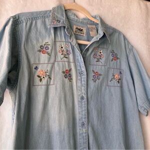 Northern Reflections Embroidered Denim Shirt